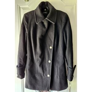 Calvin Klein Premium Black Wool Blend Jacket Coat Size 6 NWT
